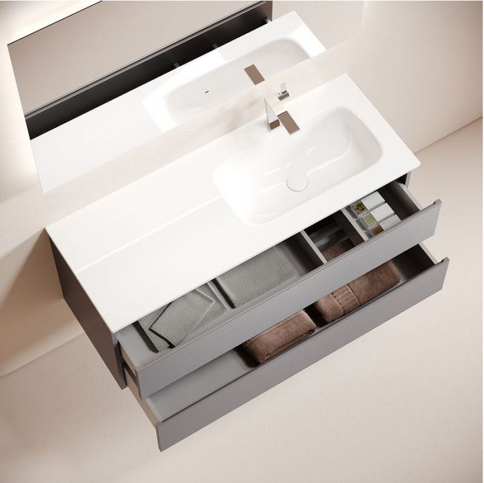Тумба под раковину Sancos Folk 120 R FL120RGS подвесная цвет Grey soft