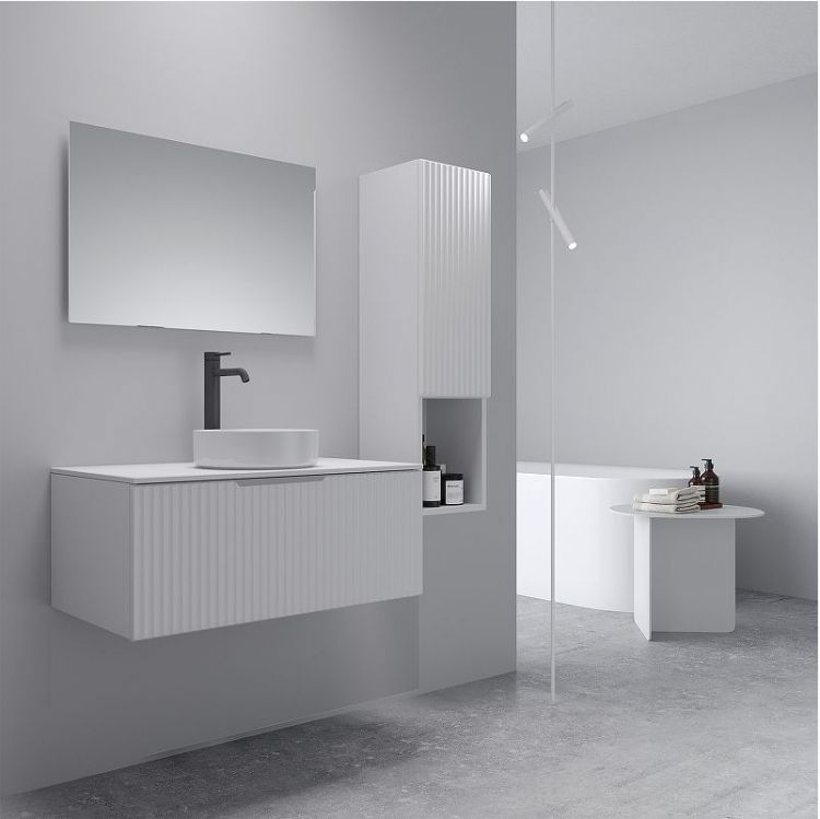 Шкаф пенал ЗОВ Кито Флавио 27 KPFB подвесной цвет Белый PET