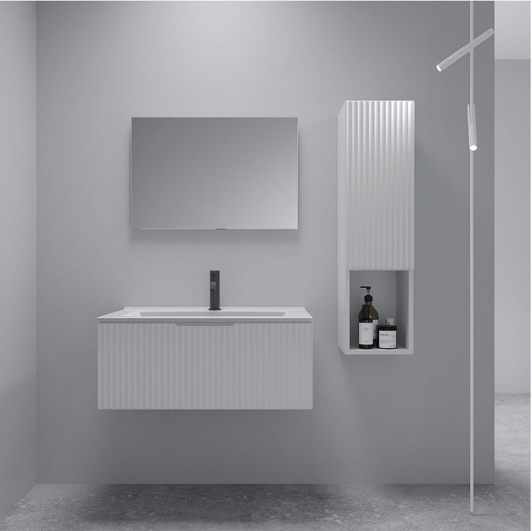 Шкаф пенал ЗОВ Кито Флавио 27 KPFB подвесной цвет Белый PET