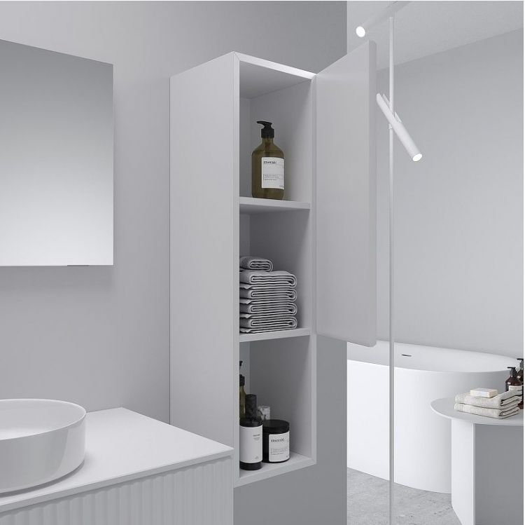 Шкаф пенал ЗОВ Кито Флавио 27 KPFB подвесной цвет Белый PET