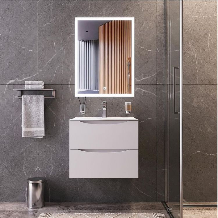 Тумба под раковину Bond Cube 60 T01605 подвесная цвет Белый матовый