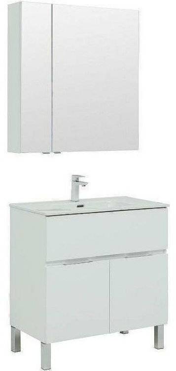 Комплект мебели для ванной Aquanet Алвита New 80 274213 Белый матовый Комплект мебели для ванной Aquanet Алвита New 80 274213 Белый матовый