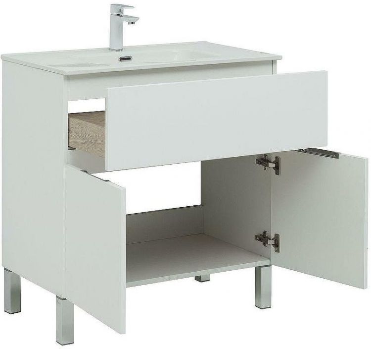 Комплект мебели для ванной Aquanet Алвита New 80 274213 Белый матовый Комплект мебели для ванной Aquanet Алвита New 80 274213 Белый матовый