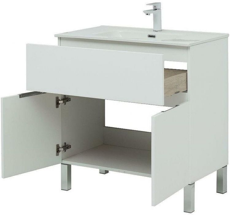 Комплект мебели для ванной Aquanet Алвита New 80 274213 Белый матовый Комплект мебели для ванной Aquanet Алвита New 80 274213 Белый матовый