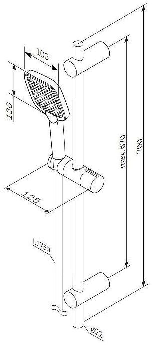 Душевой гарнитур AM.PM Func F018F000 цвет Хром