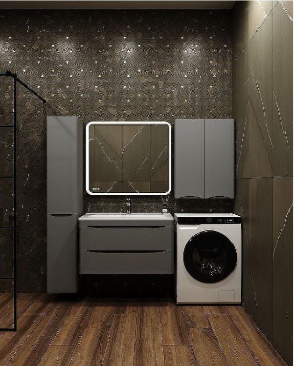 Подвесной шкаф Style Line Бергамо мини 60 Люкс Plus СС-00002358 Серый антискрейч