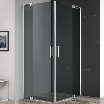 Душевой уголок Cezares Slider 100x80 SLIDER-AH-2-70/80-90/100-GRIGIO-Cr профиль Хром стекло серое