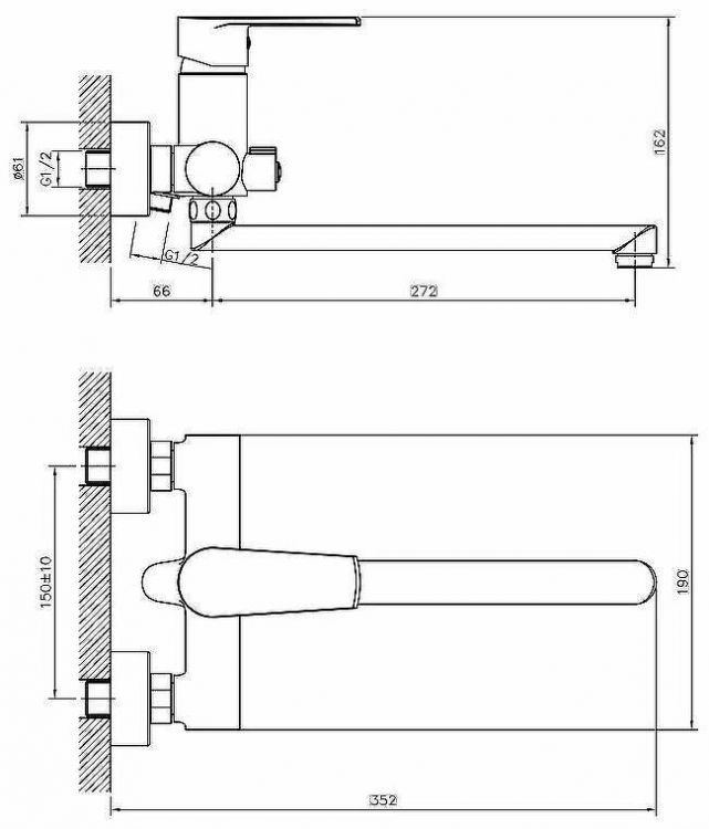 Смеситель для ванны Viko V-7205 универсальный Хром Смеситель для ванны Viko V-7205 универсальный Хром