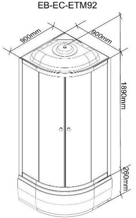 Душевая кабина Parly Effect 90x90 EFM921 без гидромассажа