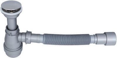 Сифон для раковины Aquanet 312687 цвет Серый