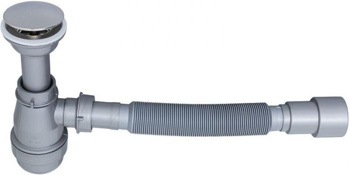 Сифон для раковины Aquanet 312687 цвет Серый