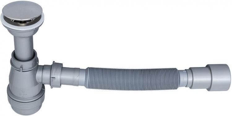 Сифон для раковины Aquanet 312687 цвет Серый Сифон для раковины Aquanet 312687 цвет Серый