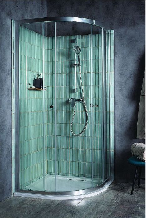 Душевой уголок Jacob Delafon Serenity 90x90 E14R90-GA профиль Хром стекло прозрачное