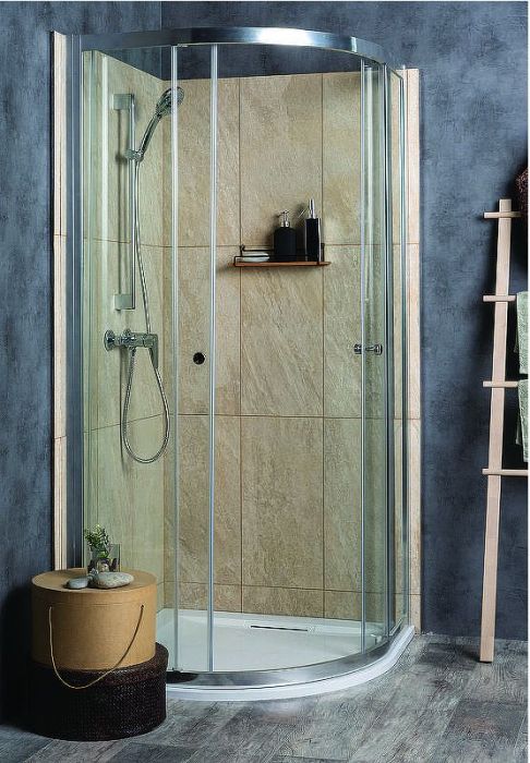 Душевой уголок Jacob Delafon Serenity 90x90 E14R90-GA профиль Хром стекло прозрачное