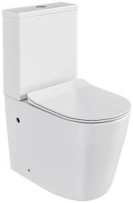 Унитаз компакт Bas Round Rimless УНИ0028 цвет Белый с бачком и сиденьем Микролифт