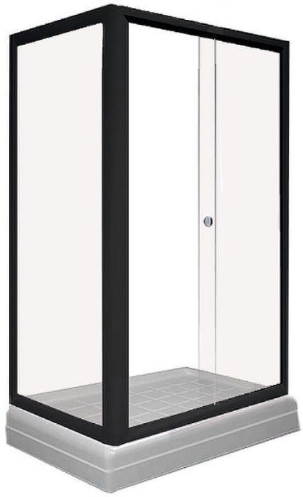 Душевой уголок Radomir Верчелли 120x80 R 1-03-6-2-0-0120 профиль Черный стекло прозрачное