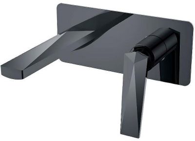 Смеситель для раковины Boheme Venturo 375-SGM Оружейная сталь глянцевая