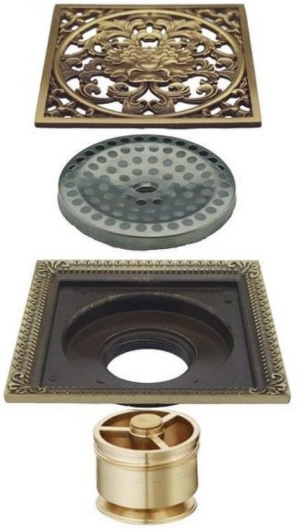 Душевой трап Veragio Canyon VR.CAN-2059.BR с решеткой Бронза