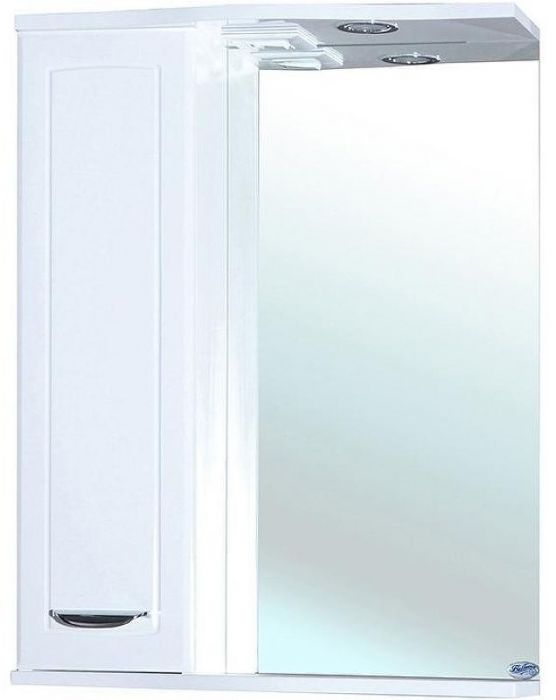 Зеркало со шкафом Bellezza Классик 50 L 4611906002010 с подсветкой Белое