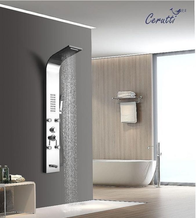Душевая панель Ceruttispa Victoria S CT9976 с гидромассажем Серебро