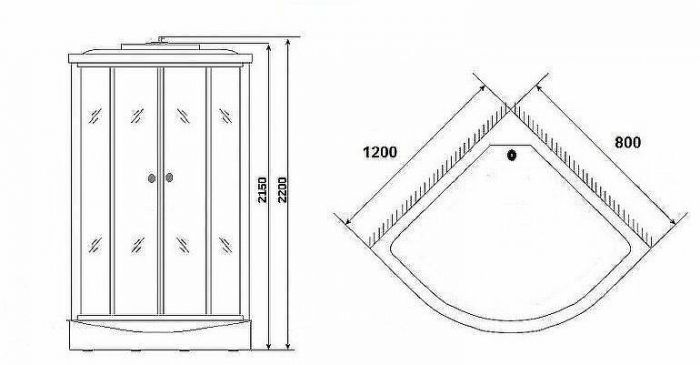 Душевая кабина Niagara Ultra NG-1903-01L 120x80 с гидромассажем