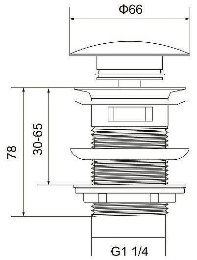 Донный клапан Timo 8011/17 click-clack Золотой матовый