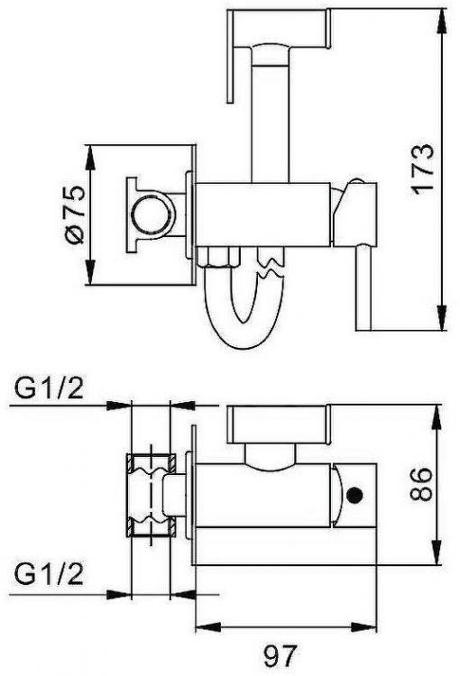 Гигиенический душ со смесителем Splenka S99.52.03 Золото матовое Гигиенический душ со смесителем Splenka S99.52.03 Золото матовое