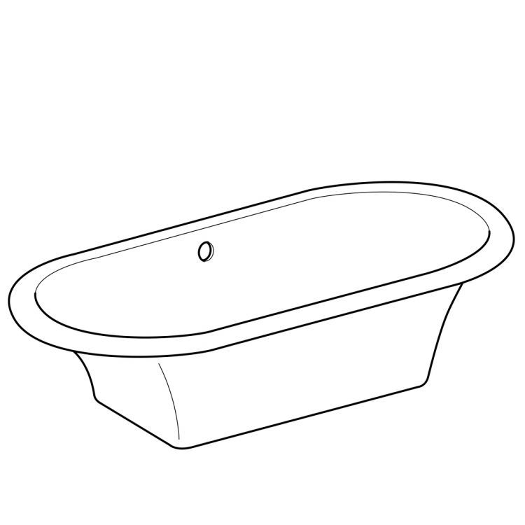Акриловая ванна Geberit iCon 180x85, 650400000 Акриловая ванна Geberit iCon 180x85, 650400000