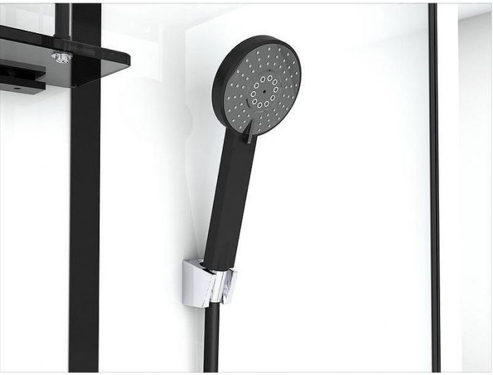 Душевая кабина Black&White Galaxy 8002900 с гидромассажем профиль Черный задняя стенка Белая