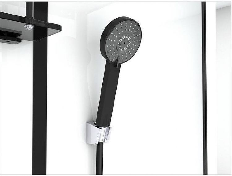 Душевая кабина Black&White Galaxy 8002900 с гидромассажем профиль Черный задняя стенка Белая