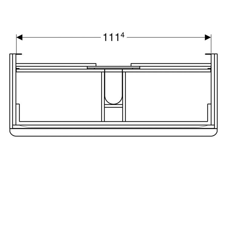 Тумба под раковину Geberit Smyle Square 120x61.7, песчаный глянец [500.355.JL.1]