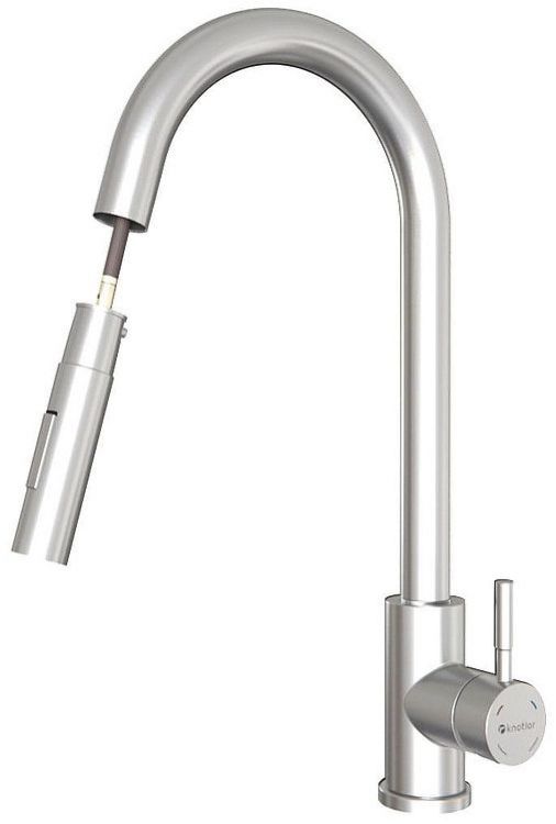 Смеситель для кухни Knotlor Streamline SS-09 цвет Матовая сталь Смеситель для кухни Knotlor Streamline SS-09 цвет Матовая сталь