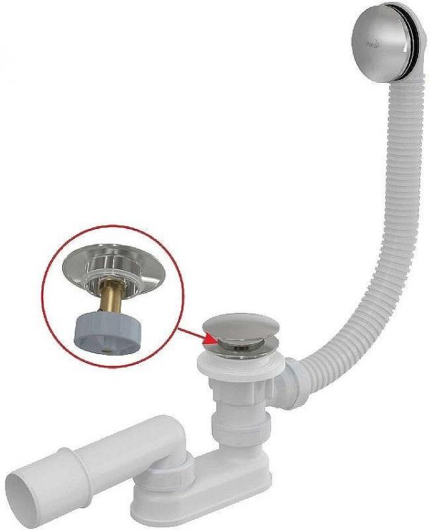 Слив-перелив Alcaplast A504CKM-100 Click-Clack Хром