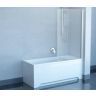 Шторка для ванны Ravak Chrome CVS1-80 L белый+стекло Transparent  7QL40100Z1