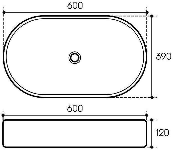 Раковина-чаша Aqueduto Espiral 60 ESP0240 Черная матовая