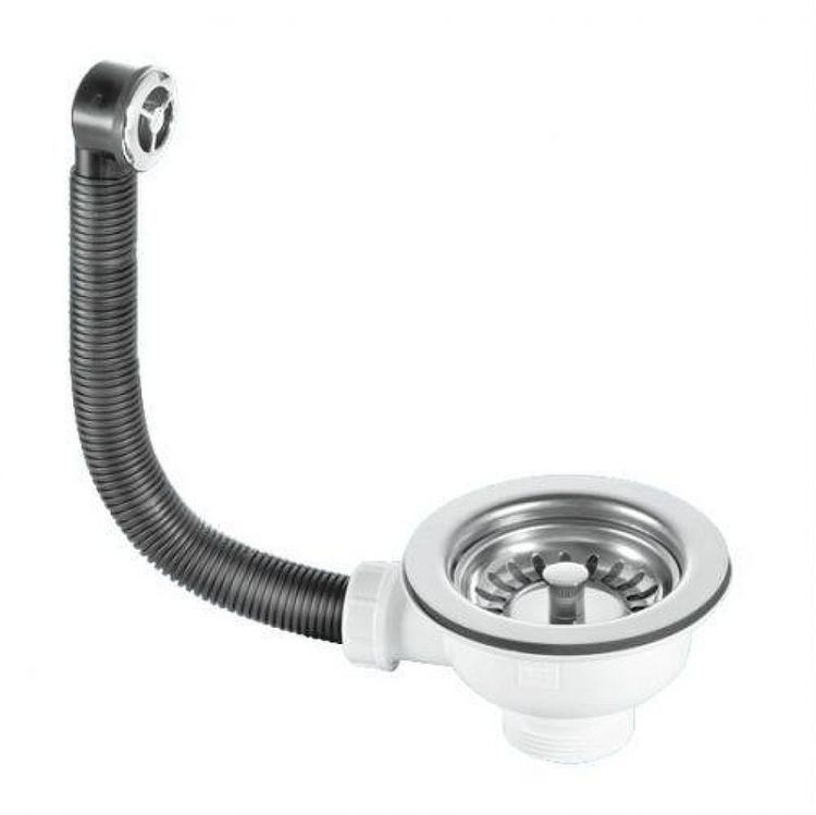 Слив-перелив для кухонной мойки McAlpine OF2-113S цвет Белый Хром