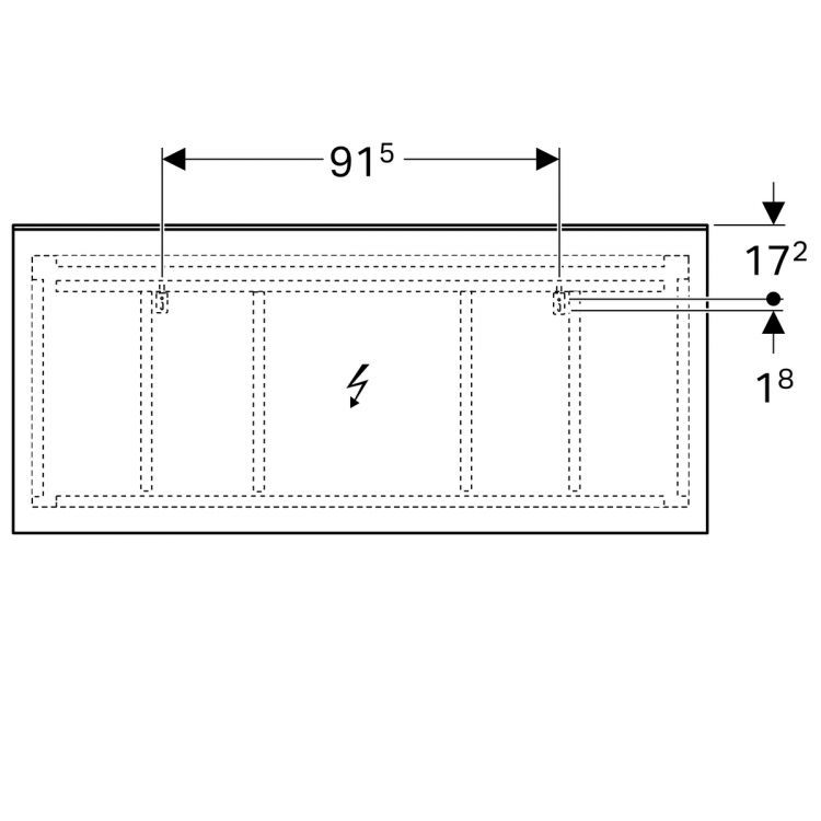 Зеркало Geberit Xeno? с подсветкой 160х70х5.5 [500.204.00.1]