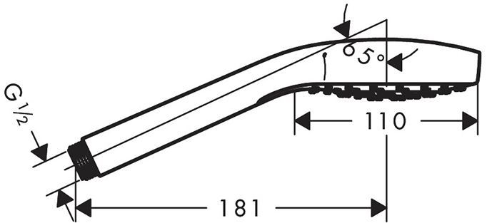 Hansgrohe Croma Select S 1j Ручной душ 11см, цвет: белый/хром
