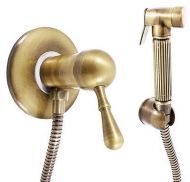 Гигиенический душ со смесителем Rav Slezak Labe Mosaz L447SM (L047SM) Бронза
