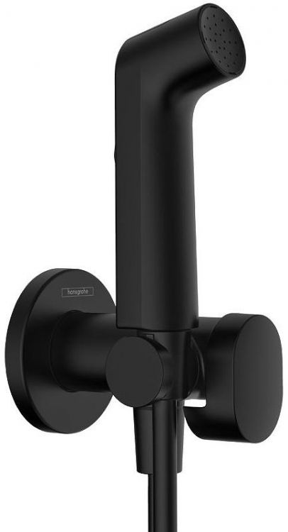 Гигиенический душ со смесителем Hansgrohe Set HG Bidette 29232670S Черный матовый