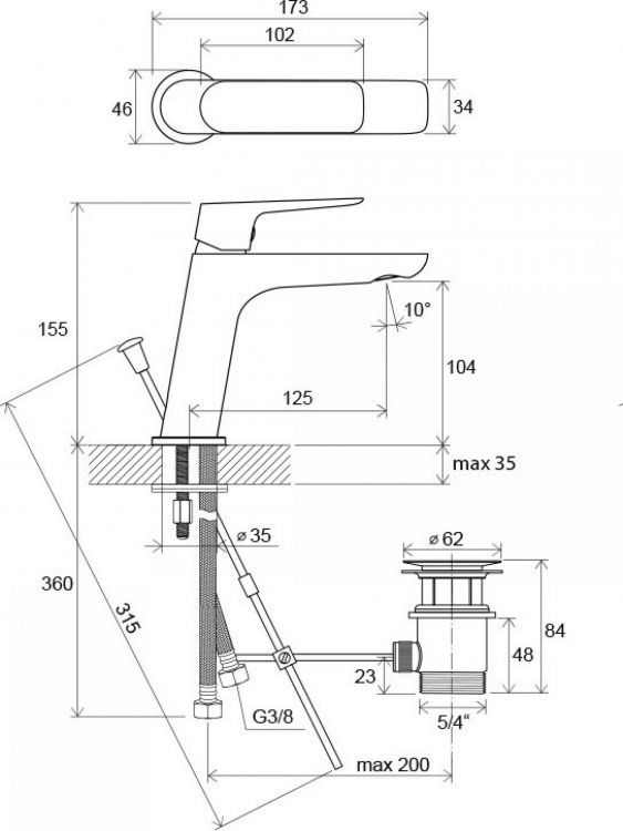 Смеситель для умывальника Ravak Classic CL 011.00 X070081 Смеситель для умывальника Ravak Classic CL 011.00 X070081