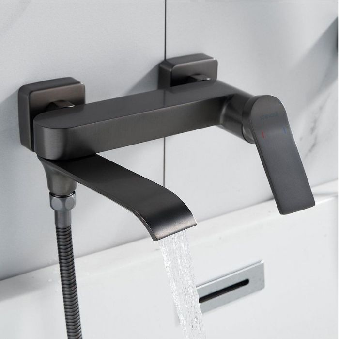 Смеситель для ванны Shevanik S4102T цвет Оружейная сталь