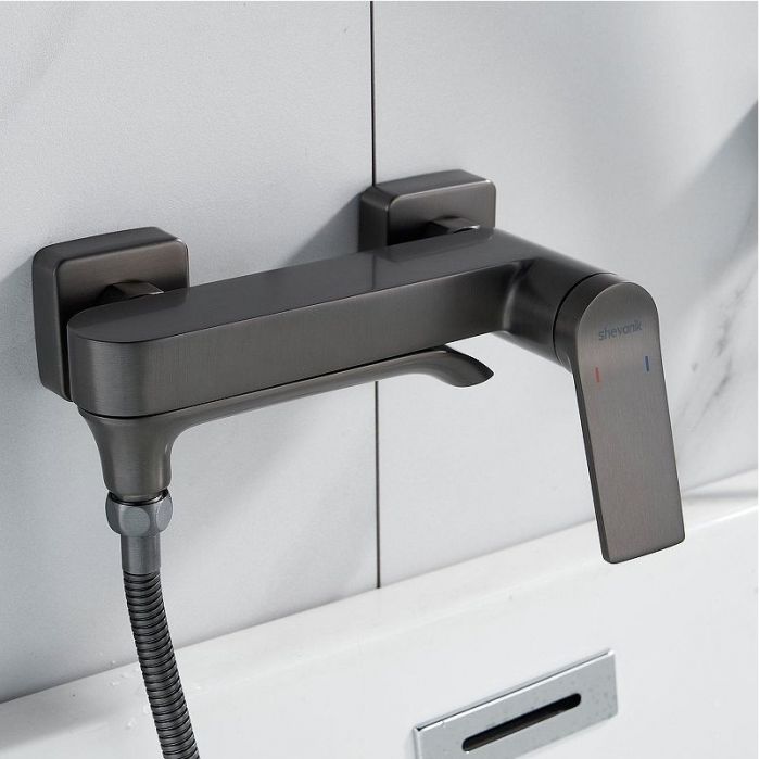 Смеситель для ванны Shevanik S4102T цвет Оружейная сталь