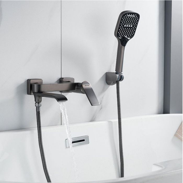 Смеситель для ванны Shevanik S4102T цвет Оружейная сталь