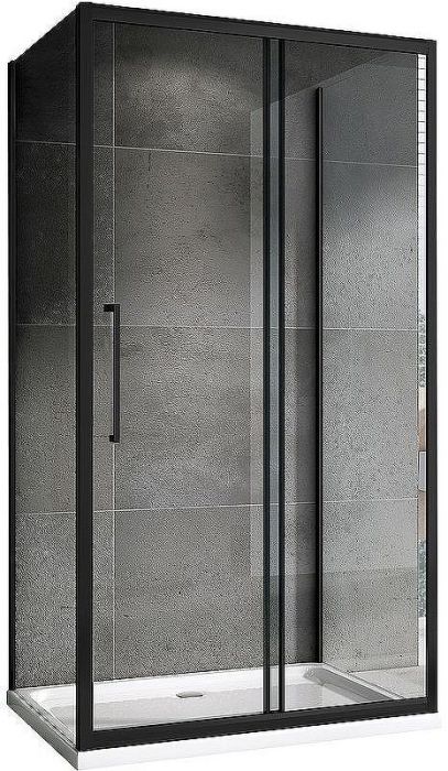 Душевой уголок Abber Schwarzer Diamant 160х80 AG30160BH-S80B-S80B профиль Черный стекло прозрачное