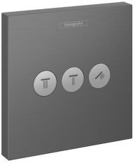Hansgrohe ShowerSelect Вентиль, скрытого монтажа, для 3 потребителей, цвет: шлифованое черный хром