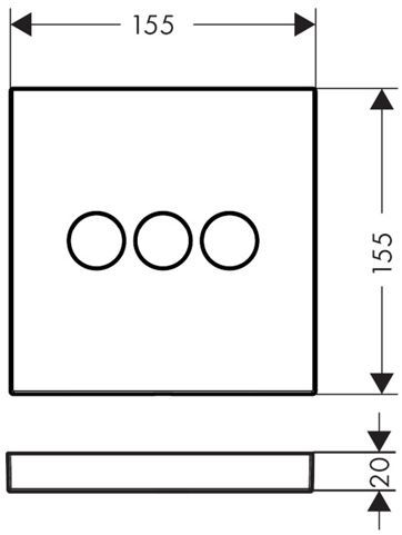 Hansgrohe ShowerSelect Вентиль, скрытого монтажа, для 3 потребителей, цвет: шлифованое черный хром