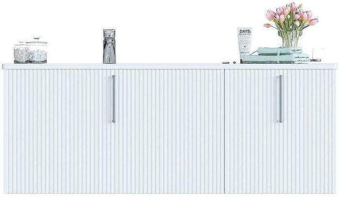 Тумба с раковиной SanVit Рольф L 120 krolfL120 подвесная Белый глянец