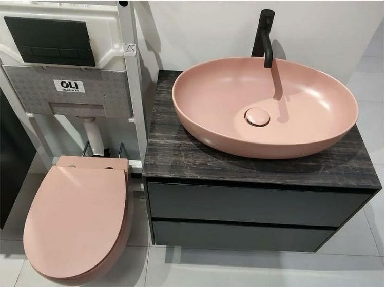 Раковина-чаша AeT Elite Oval 55 L616T0R0V0142 Розовая матовая