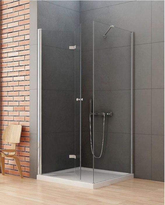 Душевой уголок New Trendy New Soleo Chrome 80х100 L D-0148A/D-0089B профиль Хром стекло прозрачное